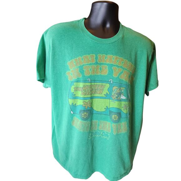 Scooby Doo Mystery Machine T Shirt Large Womens XL Graphic What Happens Van Y2K - Picture 3 of 16